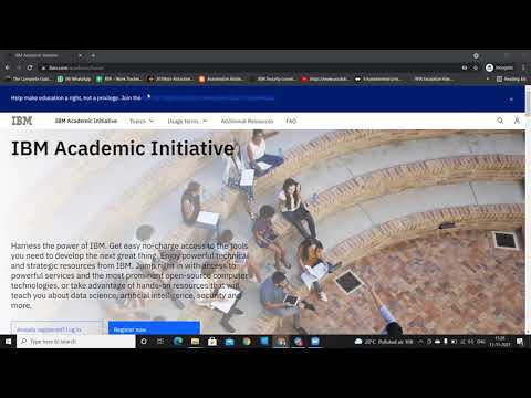 Steps to create IBM Academic Initiative Account