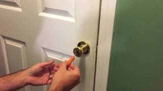 How to open bedroom/bathroom privacy lock