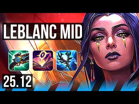 LEBLANC vs AHRI (MID) | 23/0/8, 17 solo kills, Legendary, 52k DMG | KR Master | 25.12