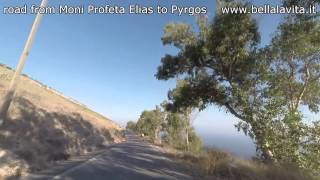 preview picture of video 'Santorini 2014 - Road from Moni Profeta Elias to Pyrgos'