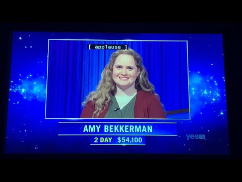 Jeopardy, intro & 1st Daily Double at the start 😂 - Amy Bekkerman Day 3 (3/16/22)