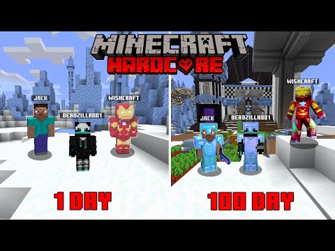 I survived 100 Days in ICE SPIKES Biome only in Minecraft *Hardcore* | DeadZilla