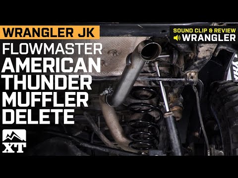 Jeep Wrangler JK Flowmaster American Thunder Muffler Delete Axle-Back Exhaust Sound Clip & Review