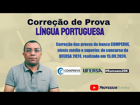 Prof. Cassildo Souza - Correção de Prova - Concurso TAE UFERSA 2024 - MÉDIO/SUPERIOR