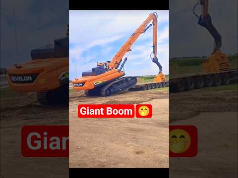 Monster Excavator with Giant Boom Unloading | Extreme Heavy Equipment Operation