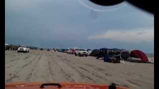 preview picture of video 'Jeep Labor Day Weekend 2012 @ Carolina Beach North End Cruise Through HD'