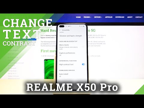 How to Enable High Contrast Text in Realme X50 Pro – Access Visibility Entrenchment Options
