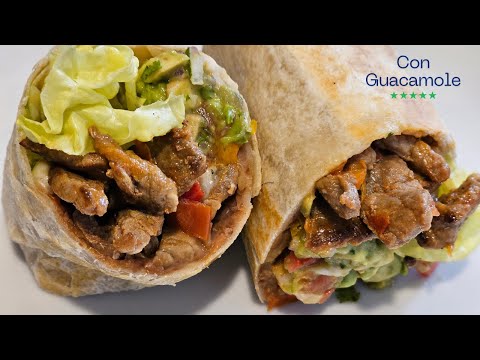 😋 Cómo hacer BURRITO de Res Casero | Rápido, Jugoso y Muy Sabroso🔥😋