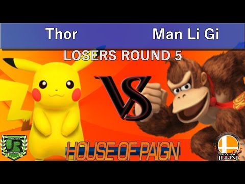 House of Paign X  LOSERS ROUND 5 - Thor (Pikachu) vs Man Li Gi (Donkey Kong)