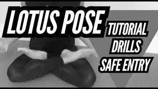 How to do the Lotus Pose (Padmasana) Tutorial | safely with drills. #yoga #lotuspose #tutorial