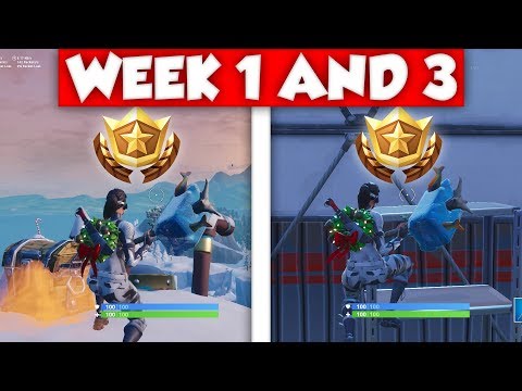 WEEK 1 AND 3 SECRET BATTLE STAR SEASON 7 LOCATION! - Fortnite Battle Royale