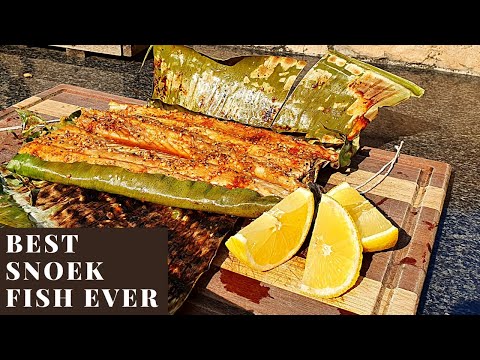 Snoek Fish Wrapped in Banana Leaf | Fish on the Braai by Xman & Co