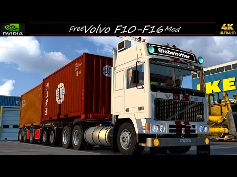 *Free Old School Volvo F12* Container Haul Montpellier to Toulouse 8K/PNG 1.47 ETS2 4K