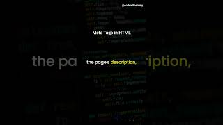 Meta Tags in HTML