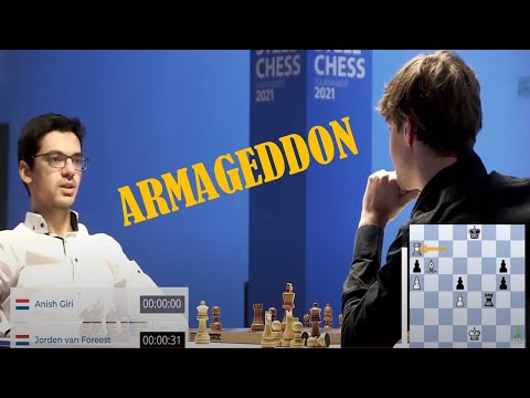 Armageddon. Anish Giri VS Jorden Van Foreest.  Tata Steel Masters!!