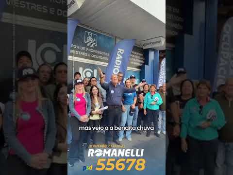 Para continuar um grande trabalho por Cornélio Procópio, é Romanelli 55678. Sempre presente!!