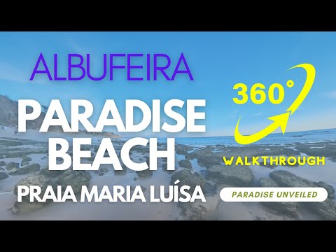 360° Low Tide Exploration: Praia Maria Luísa, Albufeira - Uncovering Hidden Treasures 🌊🔍🇵🇹