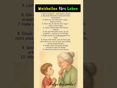 Weisheiten fürs Leben
