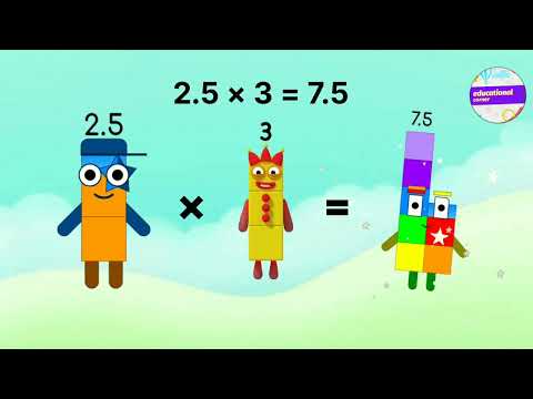 mathblocks 2.5 decimal multiplication | 2.5 times table | learn to count ‎@educationalcorner110