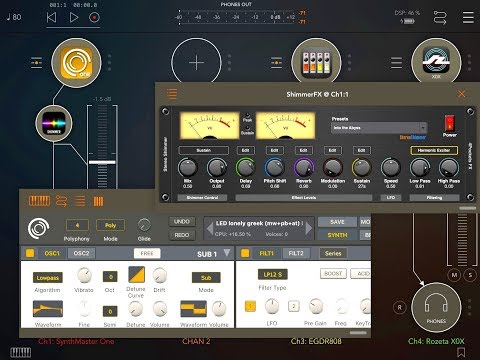 SynthMaster One Getting The Shimmer FX Treatment in AUM - iPad Demo