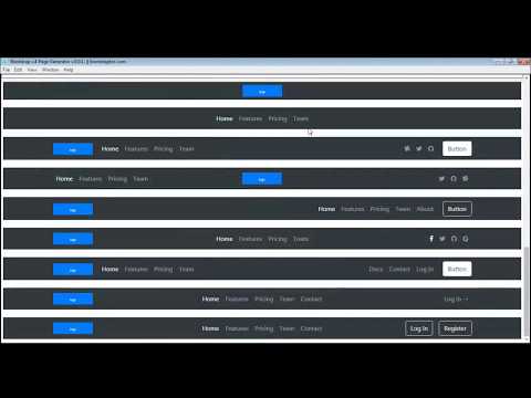 Bootstrap version 4 BluePrints blocks page generator