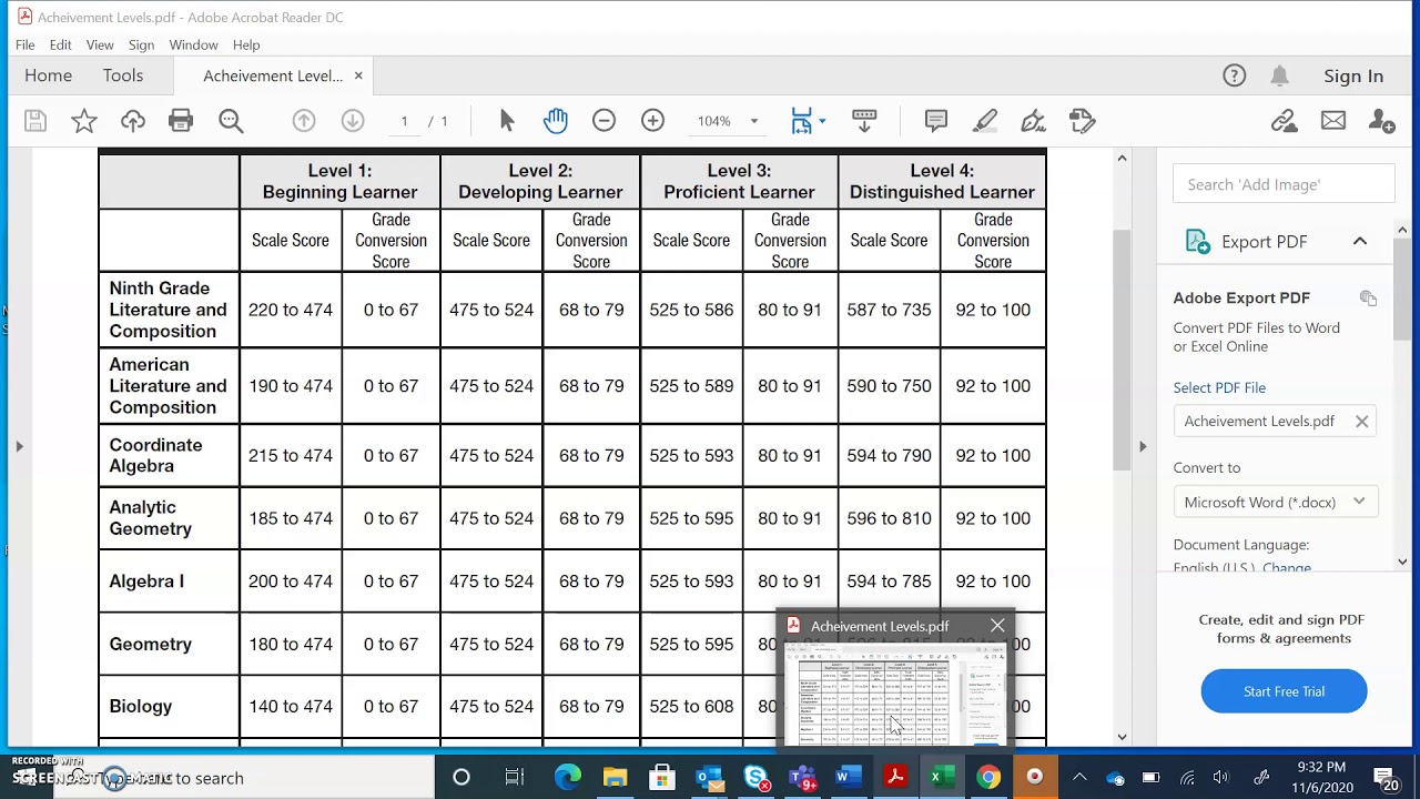 Calculating Benchmark Data