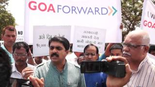 Demonstration at Verna Industrial Estate to demand priority to Goan Youth for jobs.