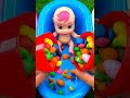 Oddly Satisfying Video Full Of 3 Rainbow BathTubs Candy With M M S Magic Slime Cutting ASMR