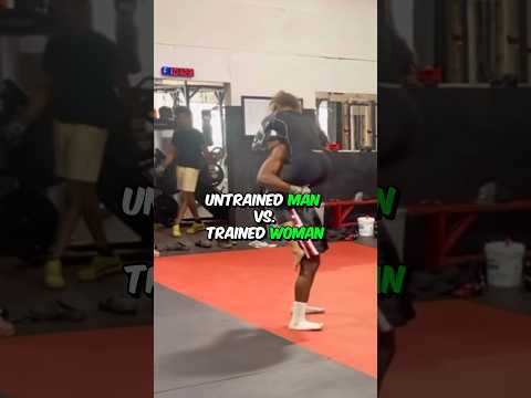 UNTRAINED MAN VS TRAINED WOMAN 🔥🥋 #shorts