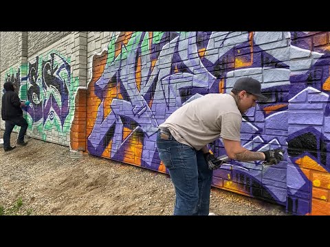 A FRESH NEW WALL!! KEEP6 & BIG MILES - Stompdown Killaz 2020 - Graffiti Video