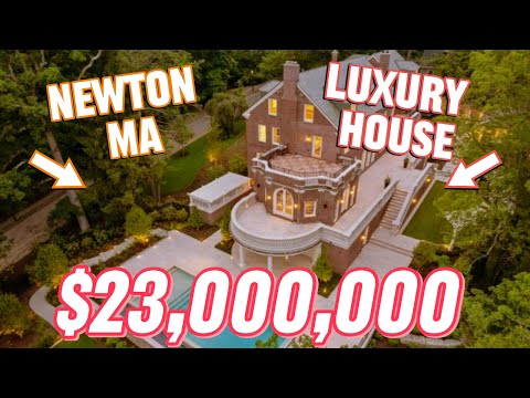 Explore This $23M Modern Mansion | Luxury Newton MA Real Estate Tour 2025