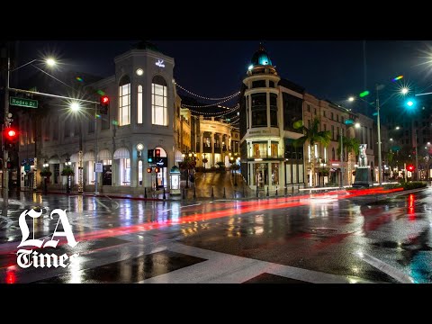 BEVERLY HILLS, LOS ANGELES, CALIFORNIA, USA - MARCH 21: Gucci Beverly Hills  Rodeo Drive store, temporarily closed due to the coronavirus, two days  after the 'Safer at Home' order issued by both