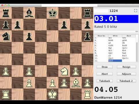 Live Blitz Chess on FICS (Englund Gambit)