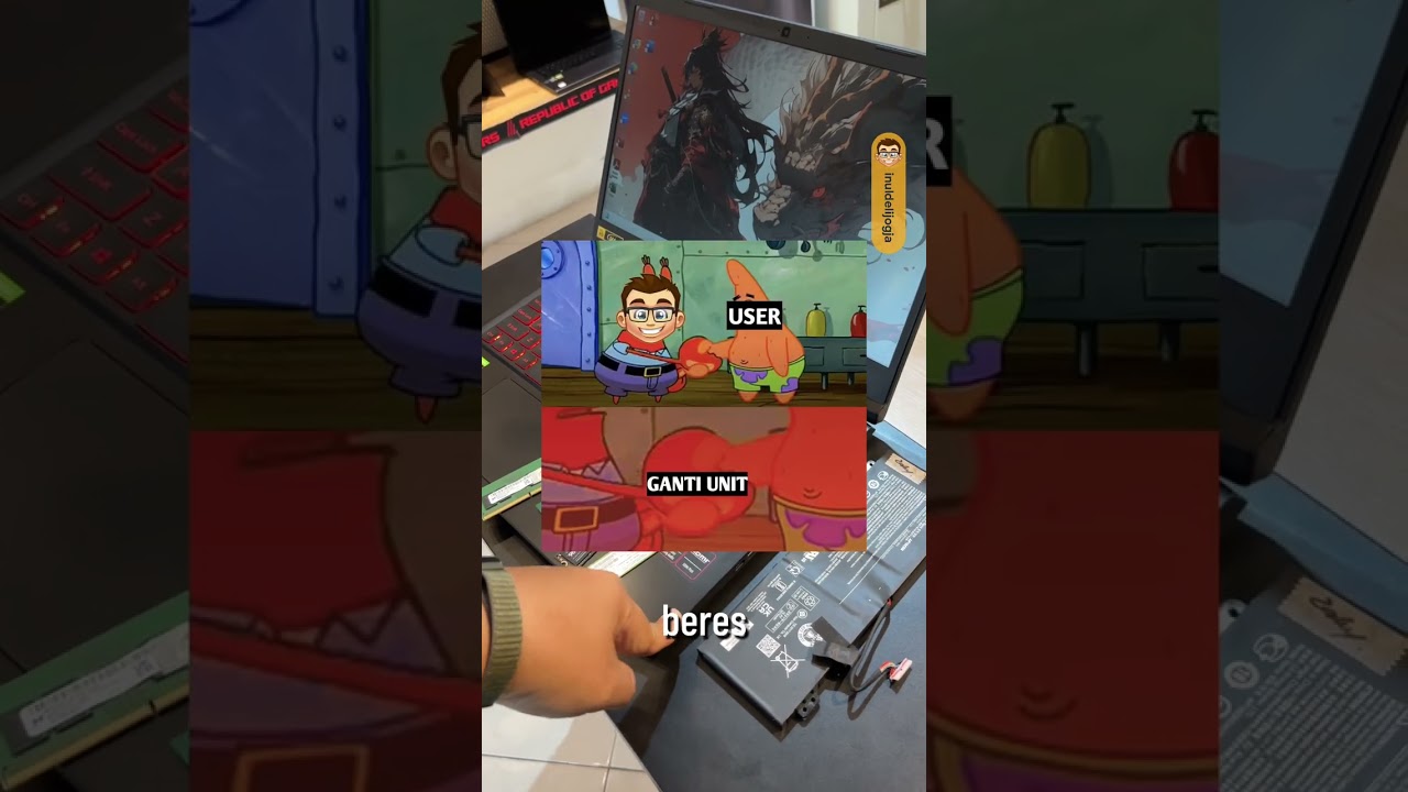 TIDAK SENGAJA RUSAKIN LAPTOP CUSTOMER ?!? #shorts #viral #fypviralシ #servis #laptopjogja