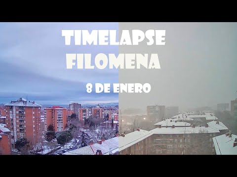 Snow storm time lapse in Madrid, Spain (1-8-2021). Over 15 inches of snow