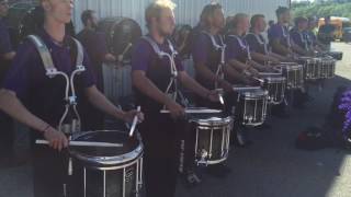 Fusion Core 2016 Drumline in the lot