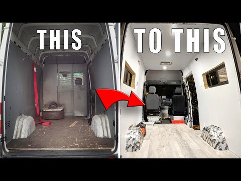 DIY Sprinter Van Conversion | Framing, Insulation, Wall Panels, and Vinyl Floors