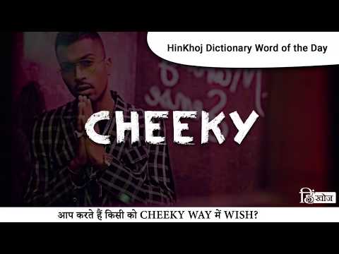 Cheeky meaning in Hindi - चीकी मतलब हिंदी में