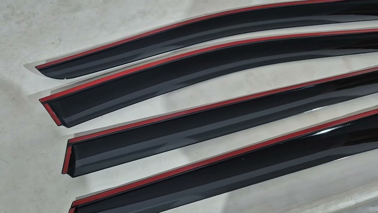 Ветровики с хромированным молдингом Niken Luxury (4 шт) Video 1