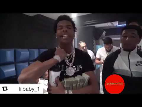 Lil Baby in the studio with DTheFlyest