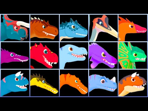 14 DINOSAURS HUNTING ON THE ISLAND: T-REX, ALLOSAURUS, CARNOTAURUS, SPINOSAURUS - DKG 231125