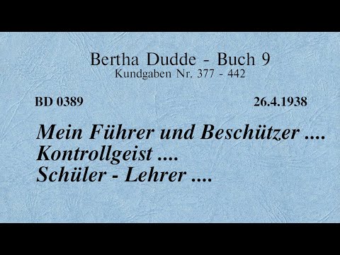 BD 0389 - MEIN FÜHRER und BESCHÜTZER .... KONTROLLGEIST .... SCHÜLER - LEHRER ....