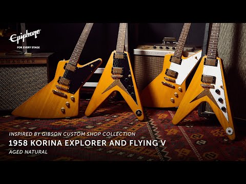 Inspired by Gibson Custom Shop 1958 Korina Explorer and Flying V | Epiphone