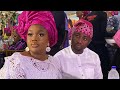 DEBBIE SHOKOYA AND HUSBAND AT KIITAN BUKOLA YOUNGER SISTER’S WEDDING CEREMONY IN LAGOS