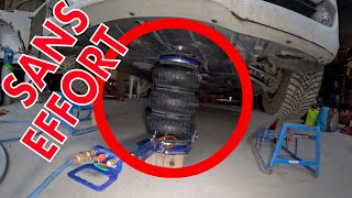 Lever la voiture avec du vent - Cric pneumatique Vevor