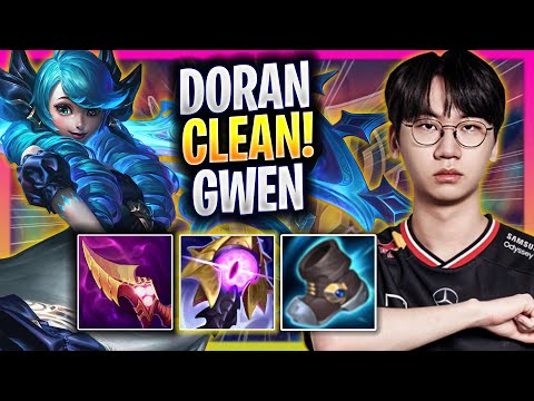 T1 DORAN IS SUPER CLEAN WITH GWEN! - T1 Doran Plays Gwen TOP vs Sejuani!