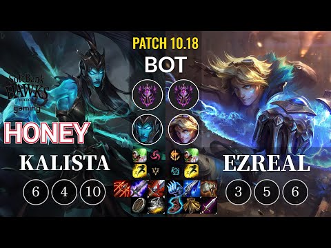 SHG Honey Kalista vs Ezreal Bot - KR Patch 10.18