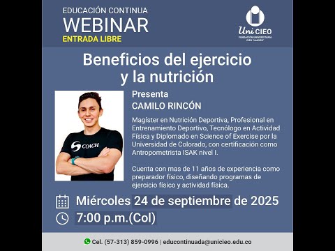 Webinar – Beneficios del ejercicio y la nutrición