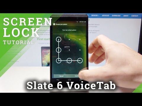 How to Set Up Screen Lock in HP Slate 6 VoiceTab - Add Pattern & Password