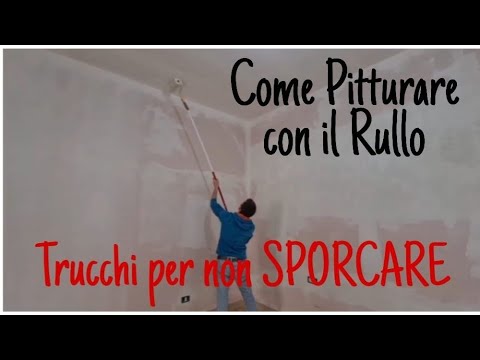 Come imbiancare una parete con il rullo trucchetti e segreti per non sporcare nulla video tutorial